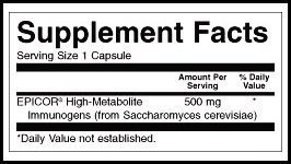 EpiCor Immune Support Supplement Facts