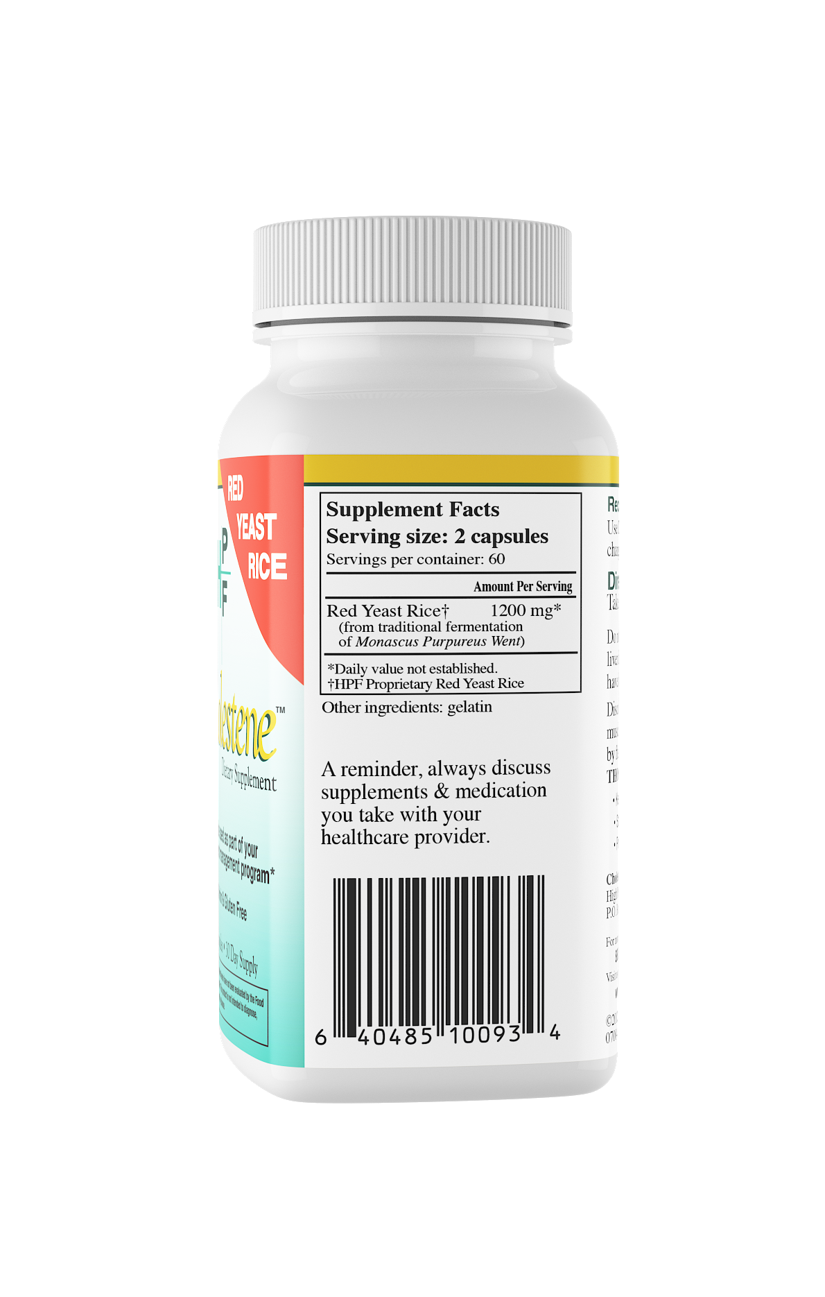 Red Yeast Rice 120 Capsules - Cholestene