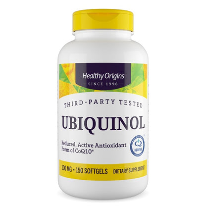 Healthy Origins Ubiquinol CoQ10 100 mgs 150 Softgels