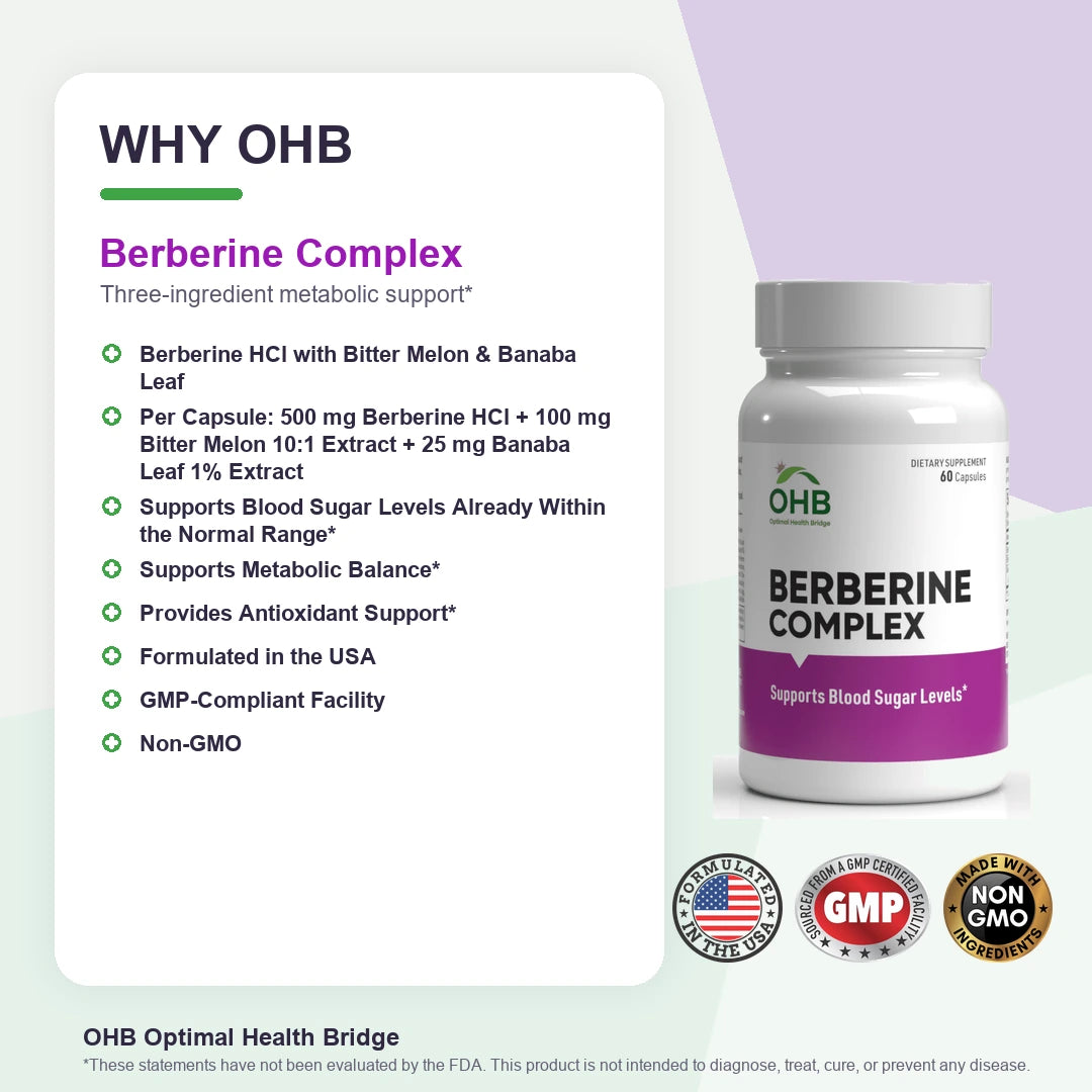 Berberine HCL Complex Veggie Caps 500 mg – 60 caps