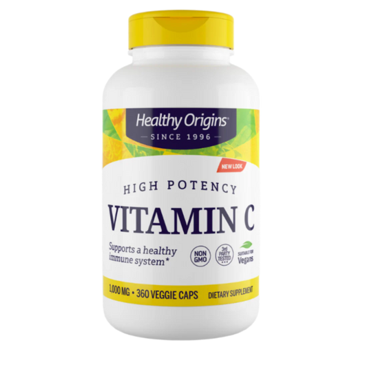 Vitamin C 1000mg 360 Veggie Capsules - Your Daily Defense for Immune, Skin and Cellular Health